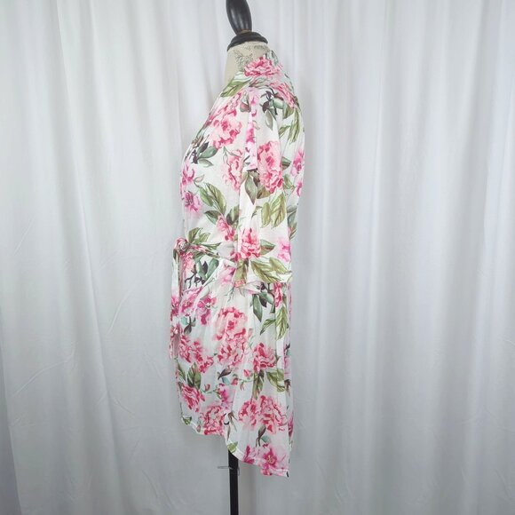 Show Me Your Mumu Pink Robe Short Floral White - Picture 5 of 10